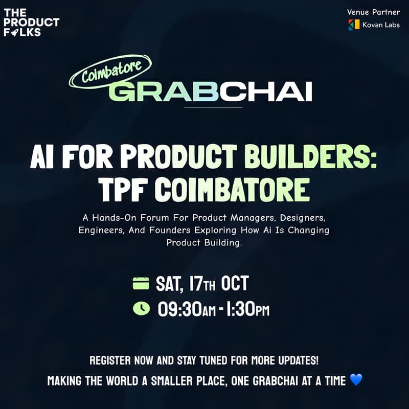 Cover Image for AI for Product builders: TPF Coimbatore