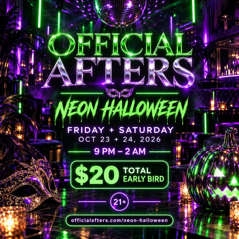 Cover Image for Official Afters | Neon Halloween - Saturday