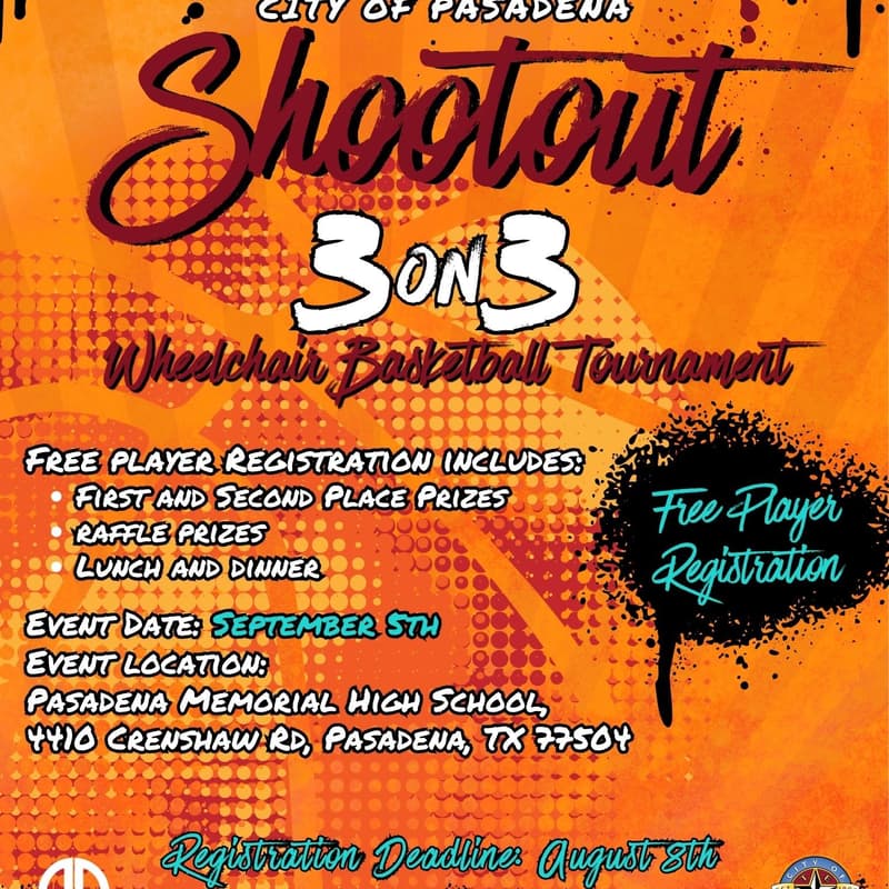 Cover Image for City of Pasadena Shootout 3 on 3 Wheelchair Basketball Tournament