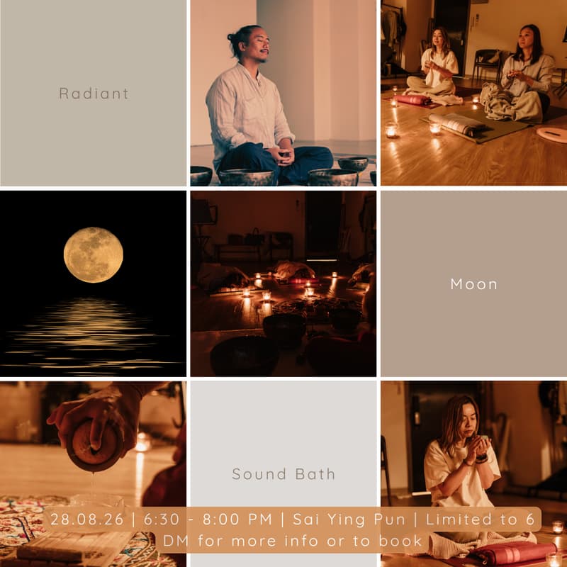 Cover Image for Radiant Moon Sound Bath: Full Moon Candle-Lit Sound Journey with Tea Ceremony