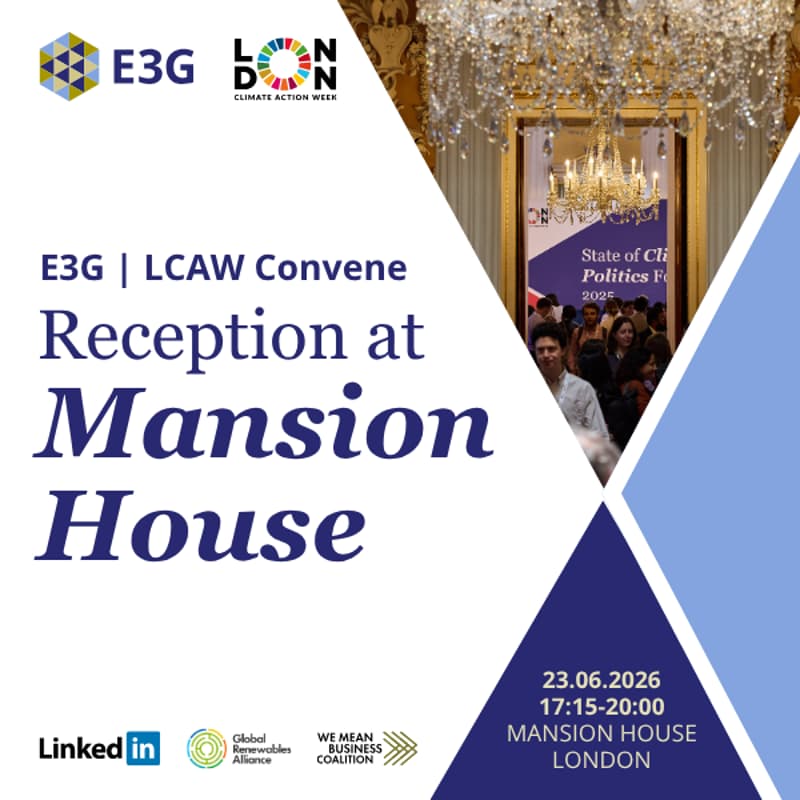 Cover Image for E3G | LCAW Convene : Reception at Mansion House