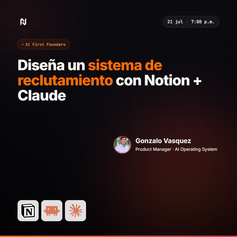 Cover Image for Diseña un sistema de reclutamiento con Notion + Claude