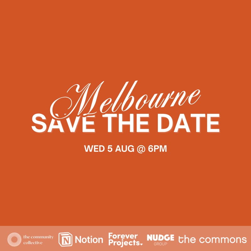 Cover Image for 🏵 Melbourne: Save The Date