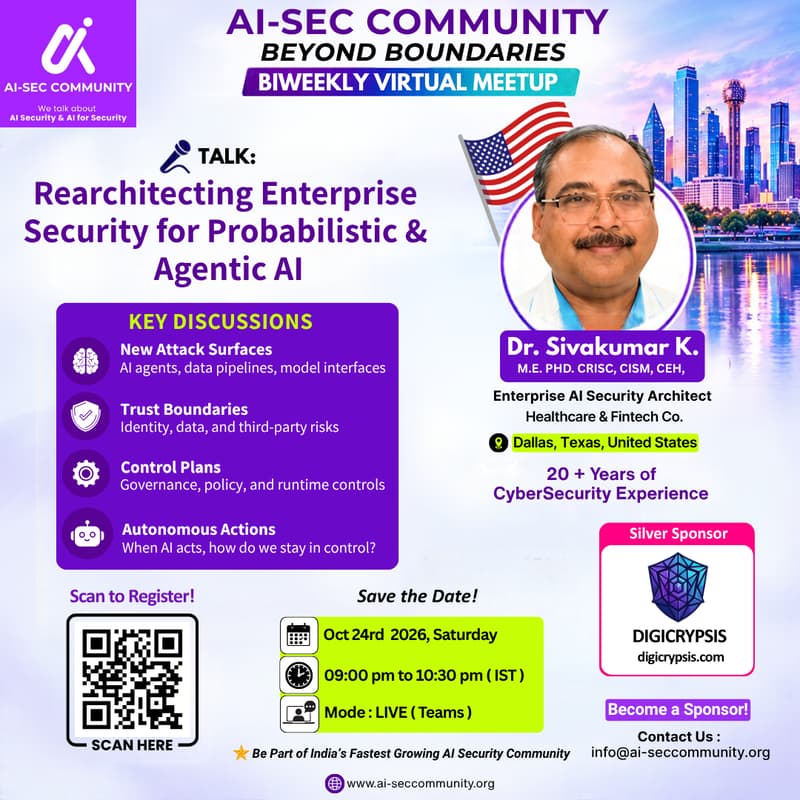 Cover Image for 💜AI-SEC COMMUNITY | BIWEEKLY VIRTUAL MEETUP