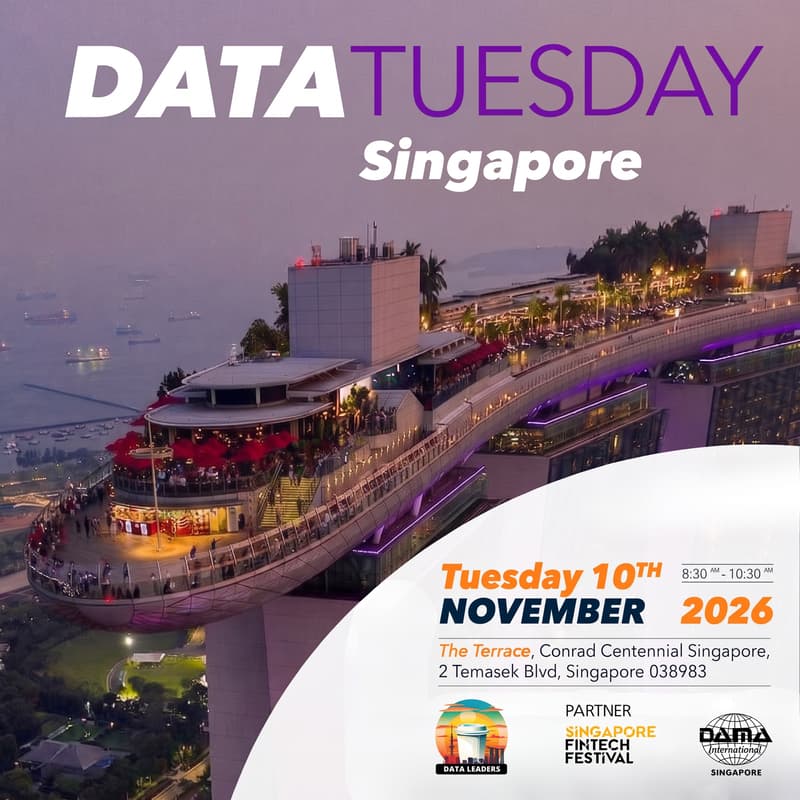 Cover Image for Data Tuesday Singapore #32 - The Future of Data Teams - Singapore FinTech Festival warmup (DAMA Singapore)