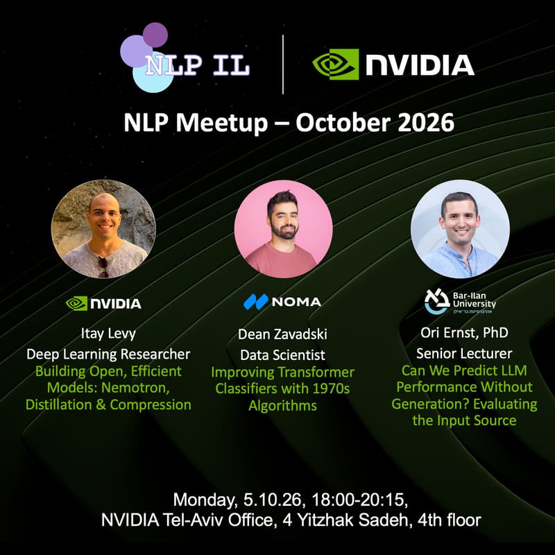 Cover Image for NLP IL x NVIDIA - October Meetup 2026