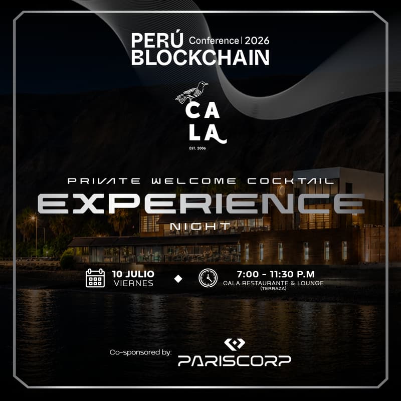 Cover Image for 🥂Official Welcome Drink Perú Blockchain Conference 2026 | Co-Sponsored By Pariscorp | 🌊 Vie 10 Julio