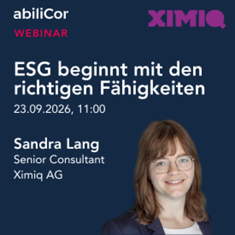 Cover Image for Webinar: ESG beginnt mit den richtigen Fähigkeiten