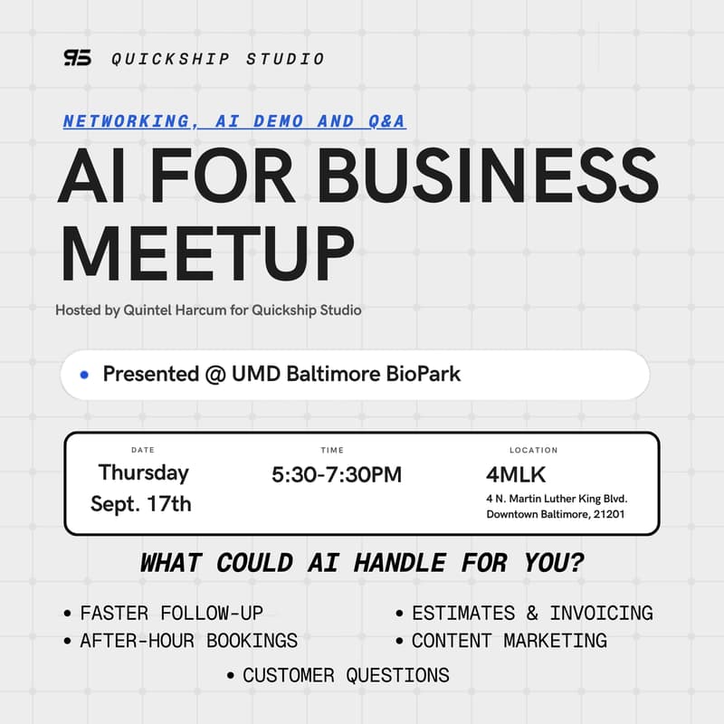 Cover Image for AI Meetup for Small Businesses
