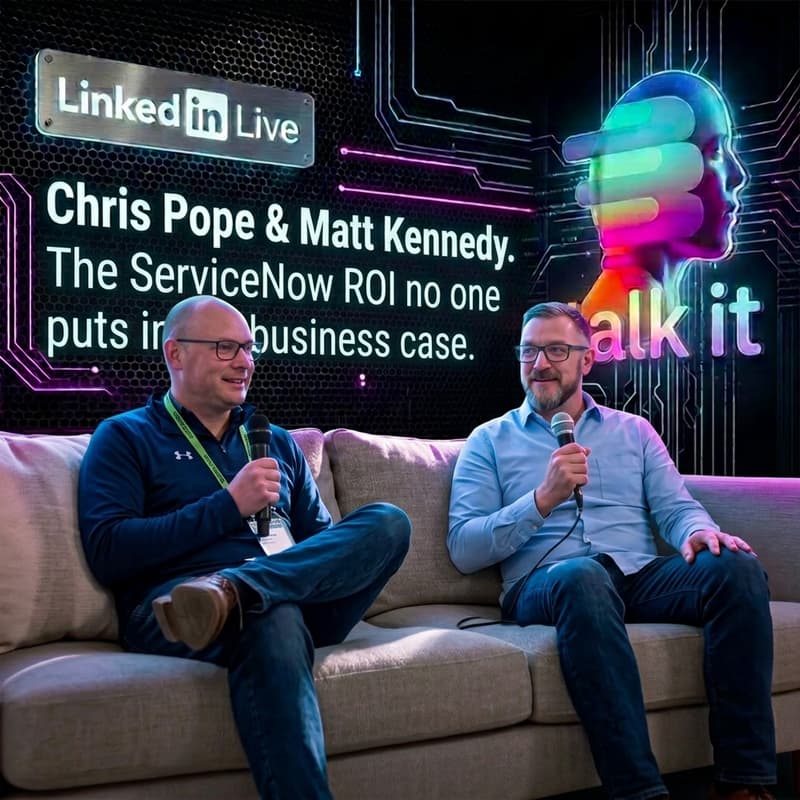 Cover Image for TALK IT - The ServiceNow ROI that no one puts in their business case.