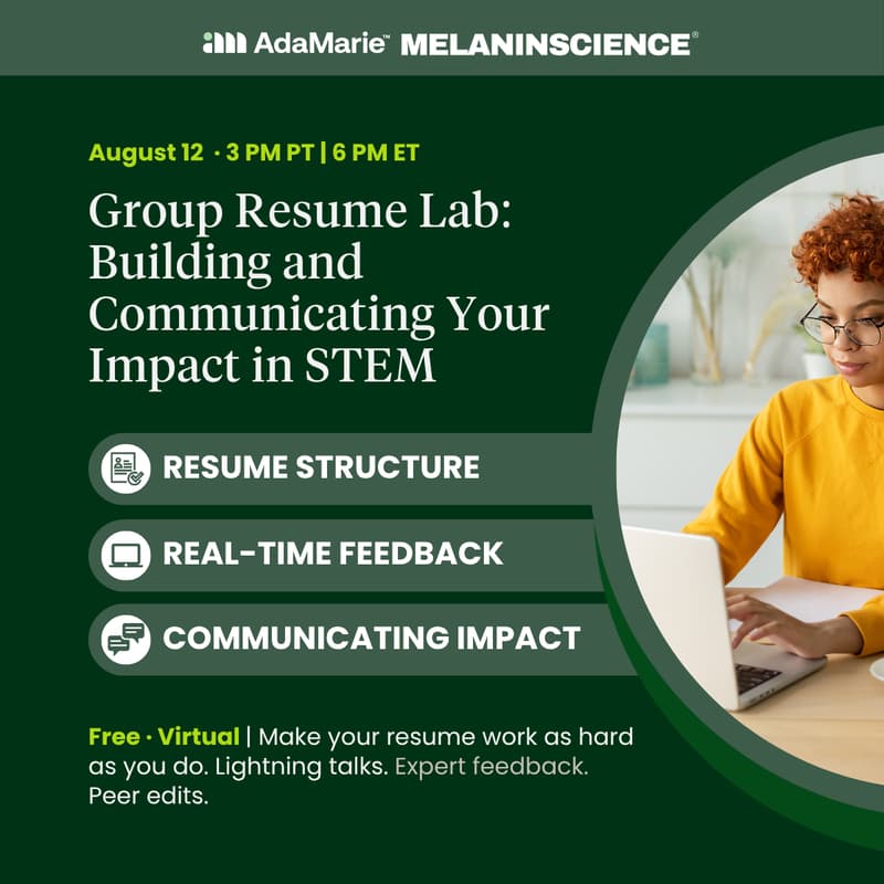 Cover Image for Group Resume Lab: Building and Communicating Your Impact in STEM