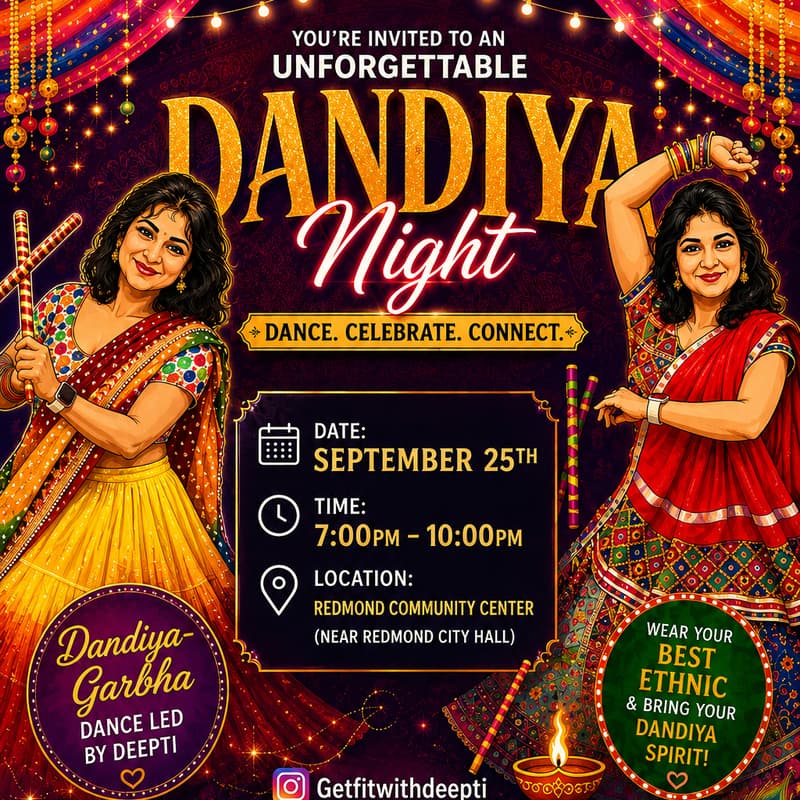 Cover Image for Dandia n Garbha Night 2026 With Deepti