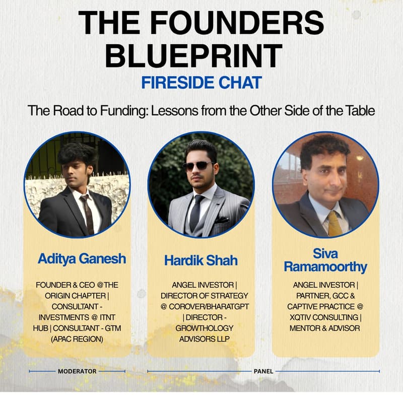Cover Image for The Founders Blueprint - Fireside Chat (August 2026 - Bangalore Edition)