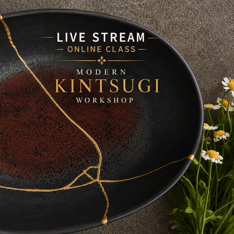 Cover Image for Live Online Modern Kintsugi Workshop | Kintsugi Kit + Shipping Included
