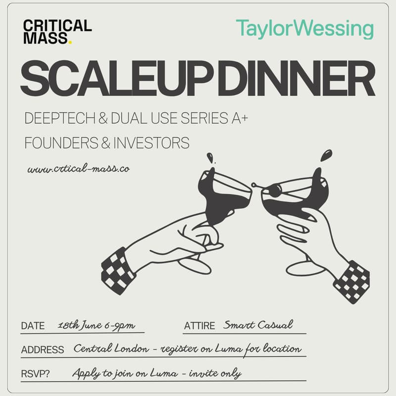 Cover Image for Scaleup Series A+ Founders & Investors - Deeptech & Dual Use Dinner with Taylor Wessing