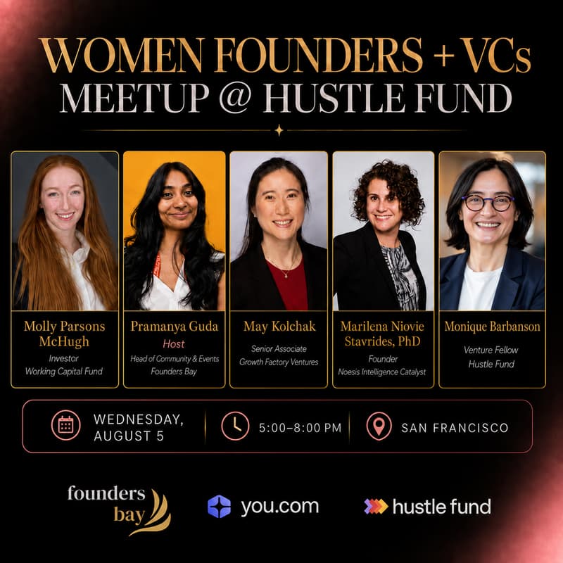 Cover Image for Women Founder & VC Meetup @ Hustle Fund