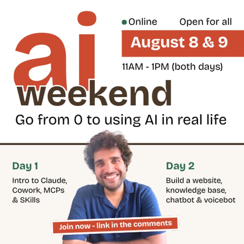Cover Image for AI Weekend: Learn AI in 2 days