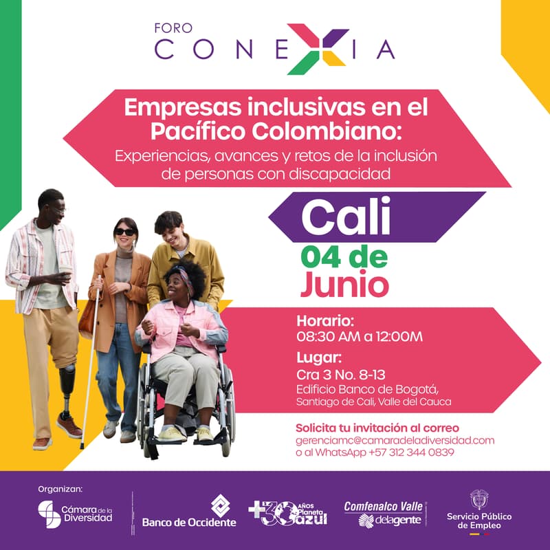 Cover Image for FORO CONEXIA - Empresas inclusivas en el Pacífico Colombiano: Experiencias, avances y retos de la inclusión de personas con discapacidad