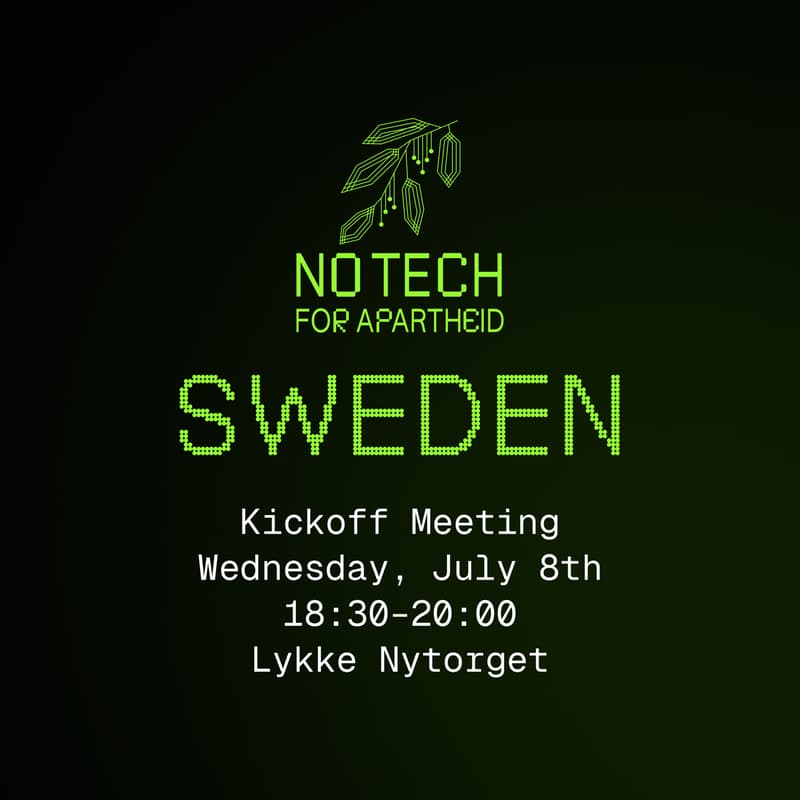 Cover Image for No Tech For Apartheid Stockholm: Kick Off Meeting