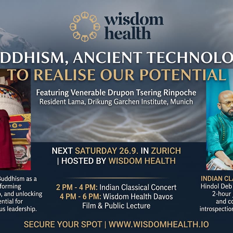 Cover Image for Wisdom Health Presents: Awakening Potential – An Afternoon of Indian Classical Music & Ancient Buddhist Technology