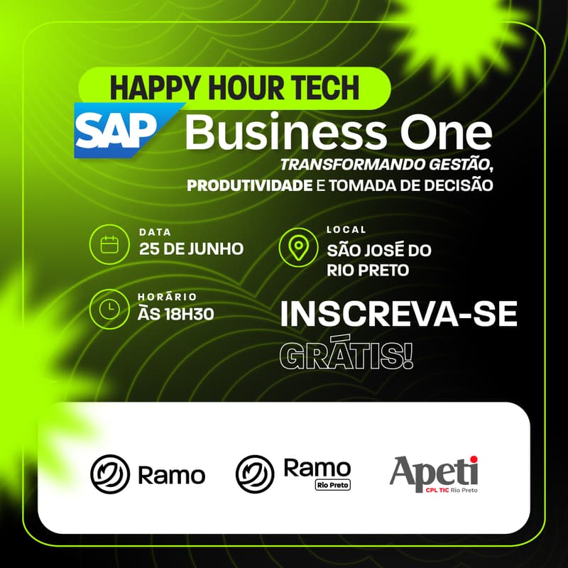 Cover Image for Happy Hour Tech (SAP Business One) | Inteligência Artificial aplicada aos Negócios
