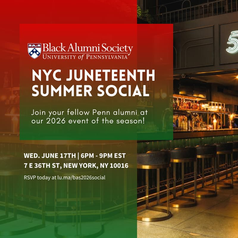 Cover Image for Penn BAS NYC Presents: 2026 Juneteenth Summer Social