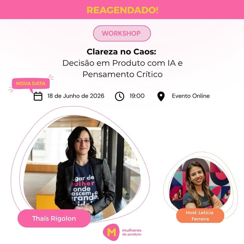 Imagem de capa de Workshop MDP - Clareza no Caos: Decisão em Produto com IA e Pensamento Crítico