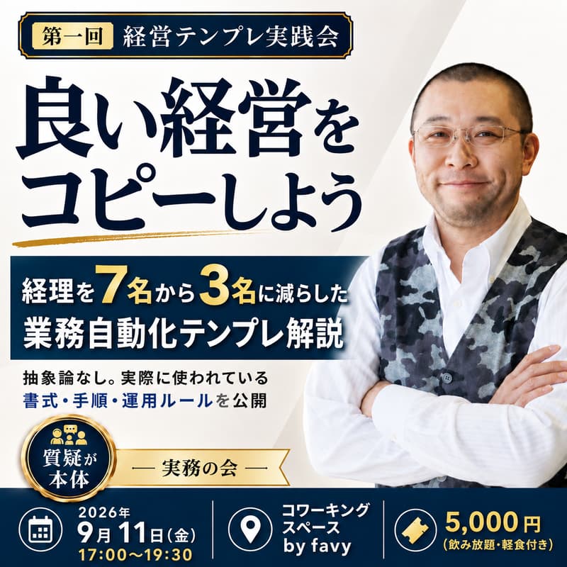Cover Image for 【良い経営をコピーしよう】経理を7名から3名に減らした経理業務自動化テンプレを解説！