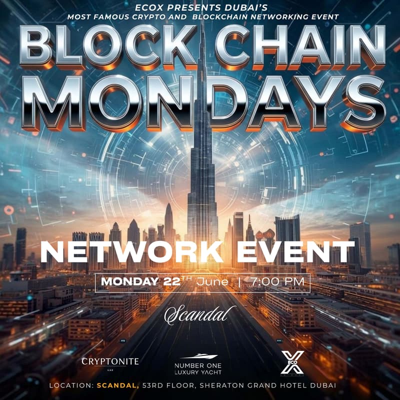 Cover Image for EcoX Mondays - Your Blockchain & Tech Business Network Event Dubai