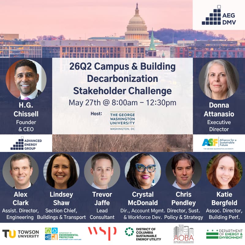 Cover Image for AEG DMV 26Q2 Stakeholder Challenge: Campus & Building Decarbonization