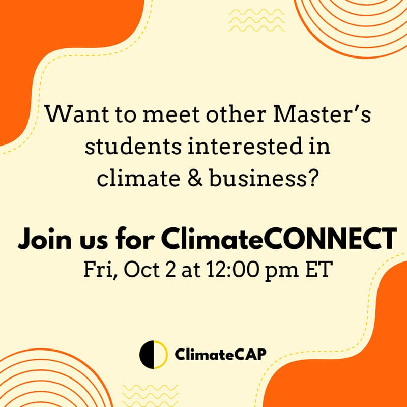 Cover Image for ClimateCONNECT: All Master's Students Session 1