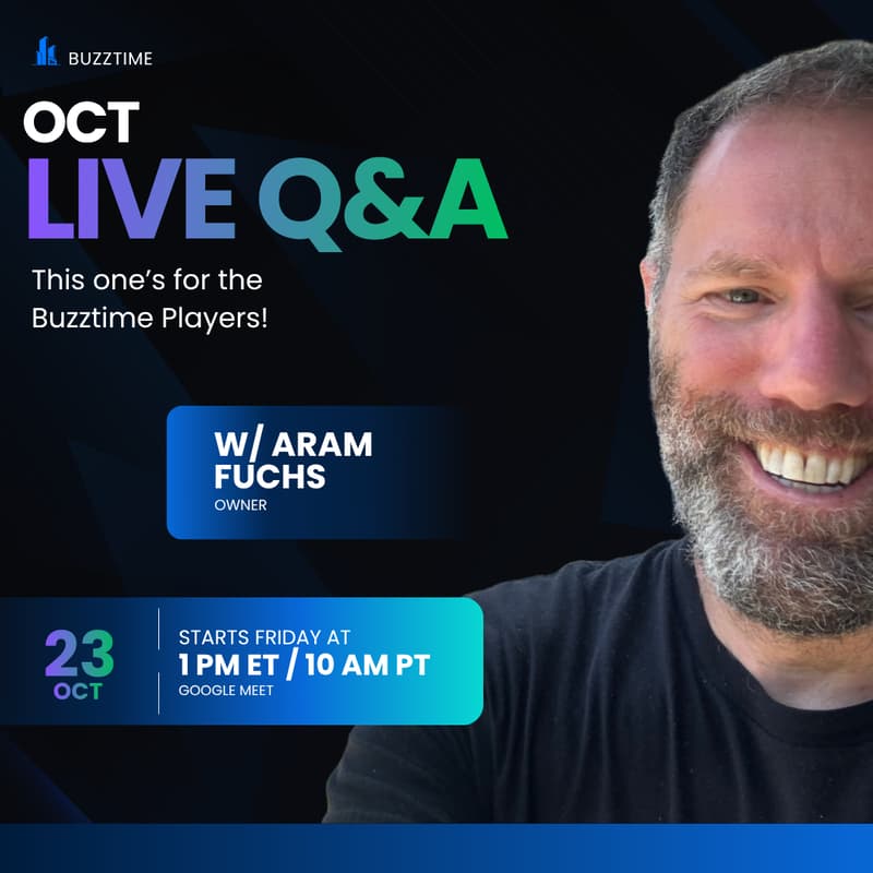 Cover Image for Oct Live Q&A with Owner Aram Fuchs