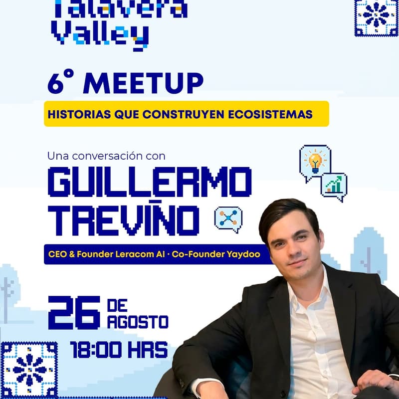 Cover Image for Meetup #6 - 🚀 Historias de Startups - 🦄 De construir Yaydoo a levantar $1M USD con Leracom AI