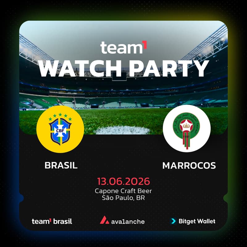 Cover Image for Team1 & Bitget Wallet Watch Party: Brasil x Marrocos