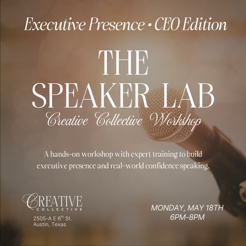 Cover Image for The Speaker Lab | Workshop (CEO Edition)