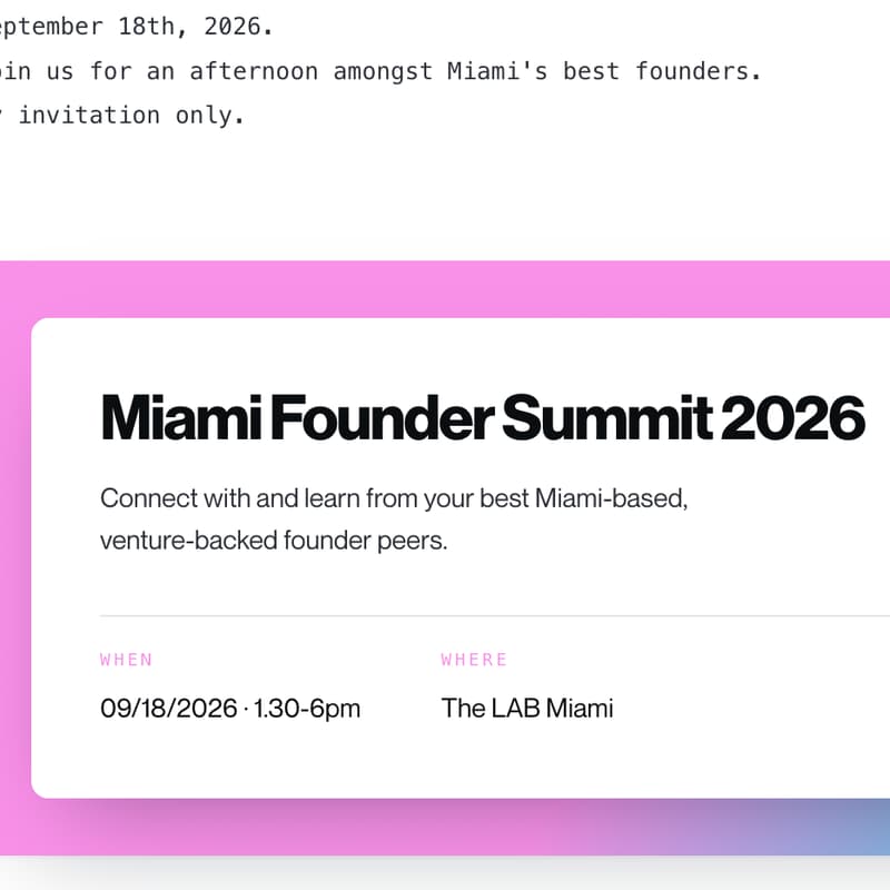 Cover Image for Founders Summit