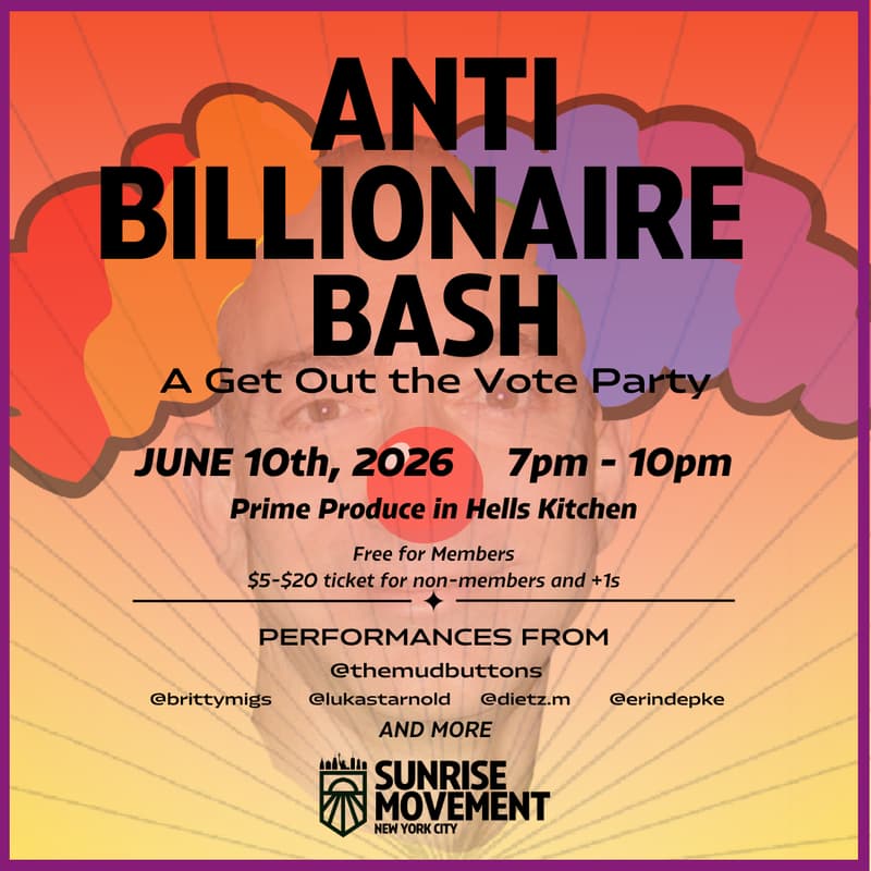 Cover Image for Get Out the Vote Anti-Billionaire Bash