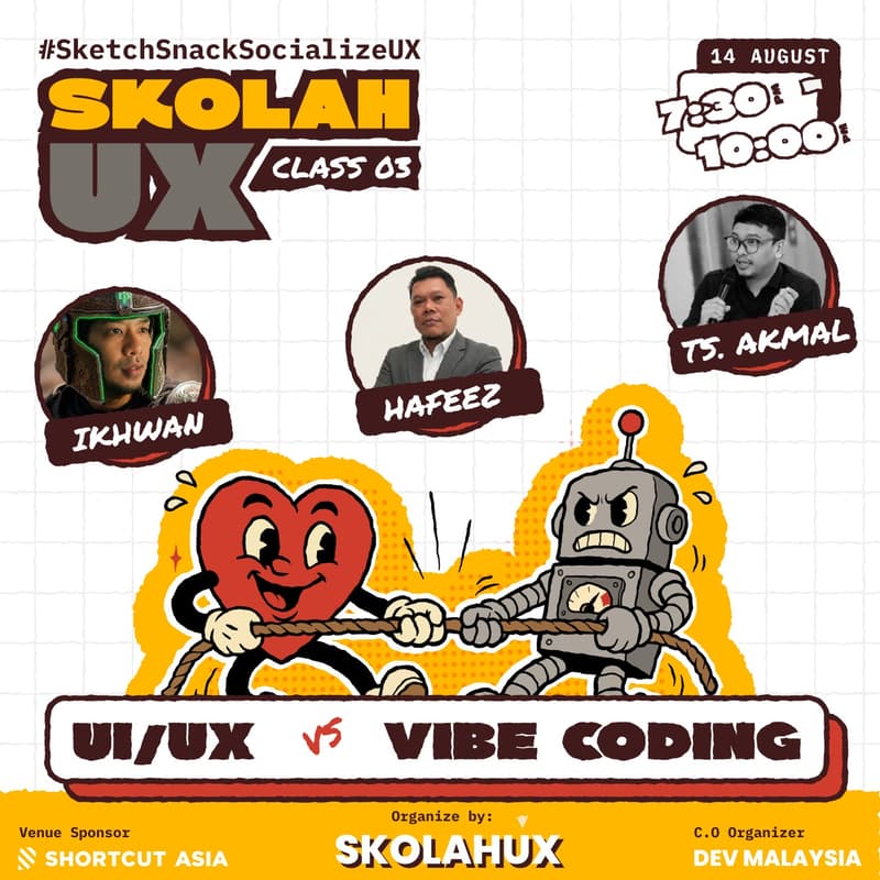 Cover Image for SkolahUX Meetup: UI/UX vs. Vibecoding