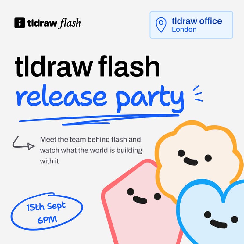 Cover Image for tldraw flash release party