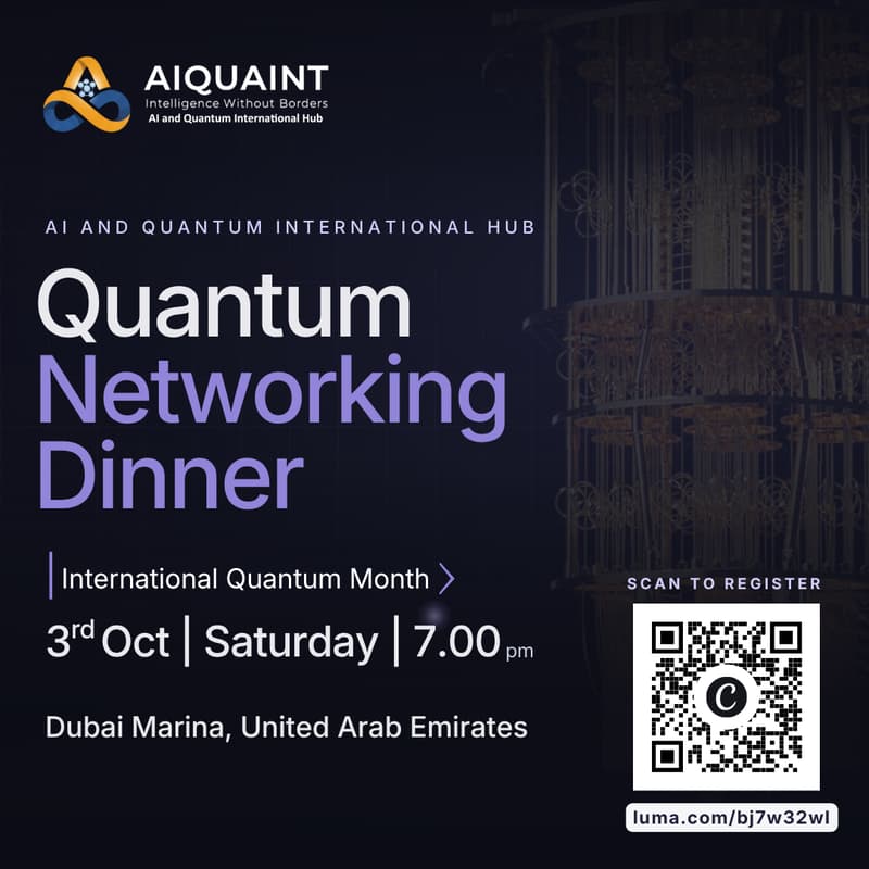 Cover Image for Quantum Networking Dinner (International Quantum Month)
