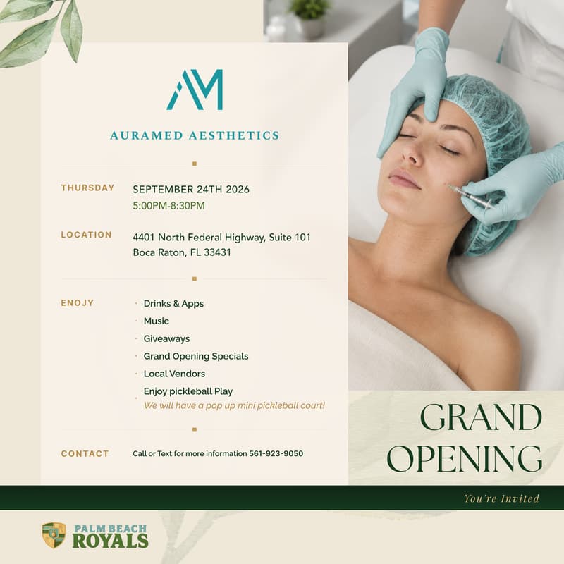 Cover Image for Grand Opening of AuraMed Aesthetics Pickleball PopUp