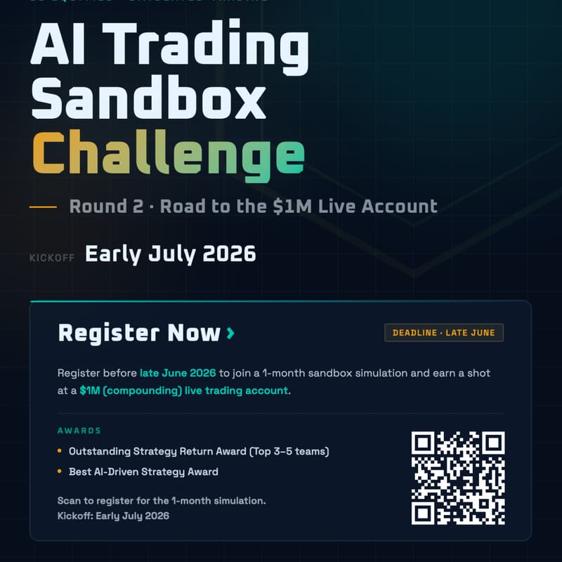 Cover Image for Your Path to a Million-Dollar Live Test: AI Trading Sandbox Challenge Round 2 Is Now Open