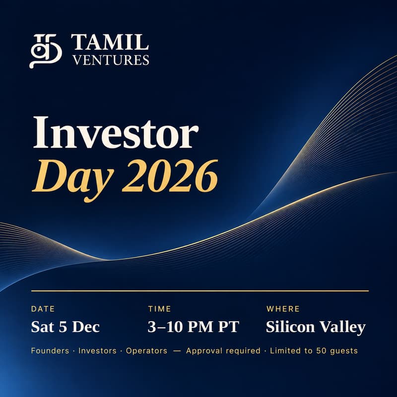 Cover Image for Tamil Ventures Investor Day — Q4 2026