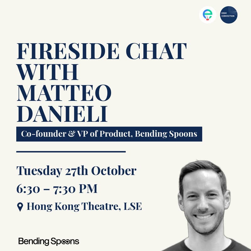 Cover Image for Fireside Chat with Matteo Danieli — Co-founder, Bending Spoons