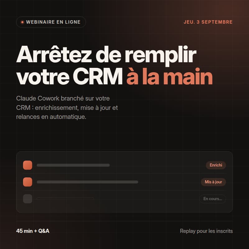 Cover Image for Construisez votre premier Agent IA connecté à votre CRM