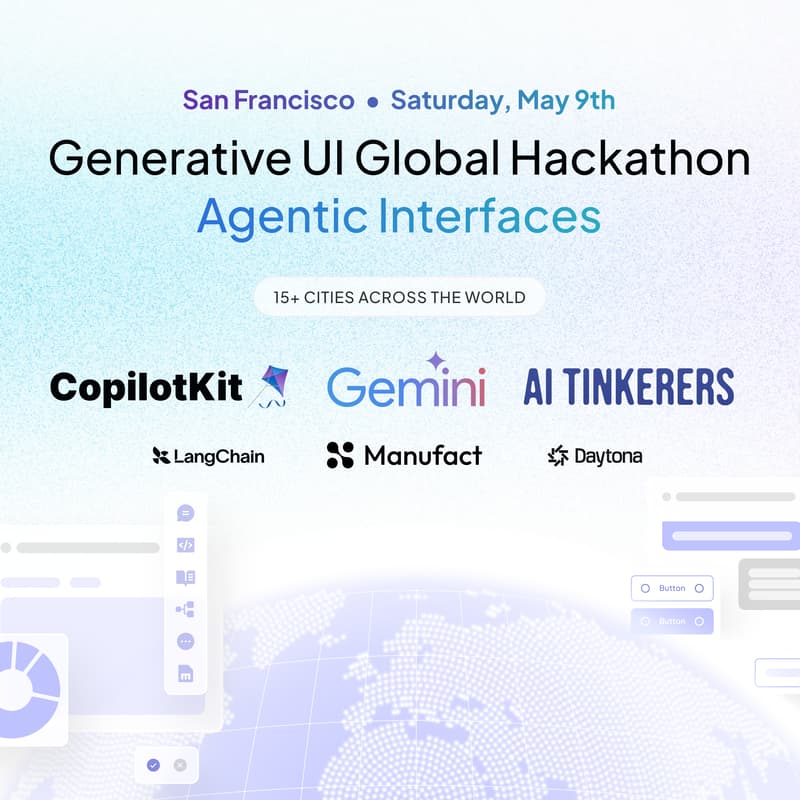 Cover Image for The Generative UI Hackathon of San Francisco (A2UI • AG-UI • MCP Apps)