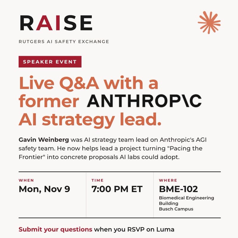 Cover Image for Live Q&A with former Anthropic AI strategy lead