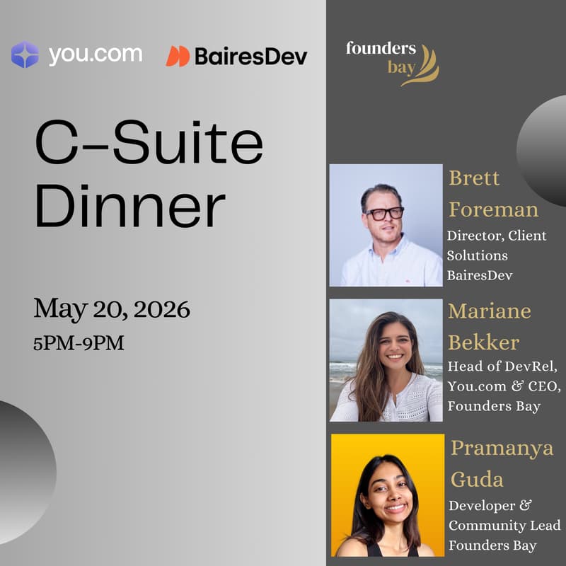 Cover Image for C-Suite Dinner hosted by Founders Bay x You.com x Baires Dev