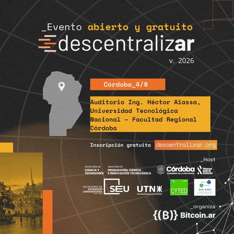 Cover Image for 🧡🚀 DescentralizAR 2026 | Día 2 | Córdoba