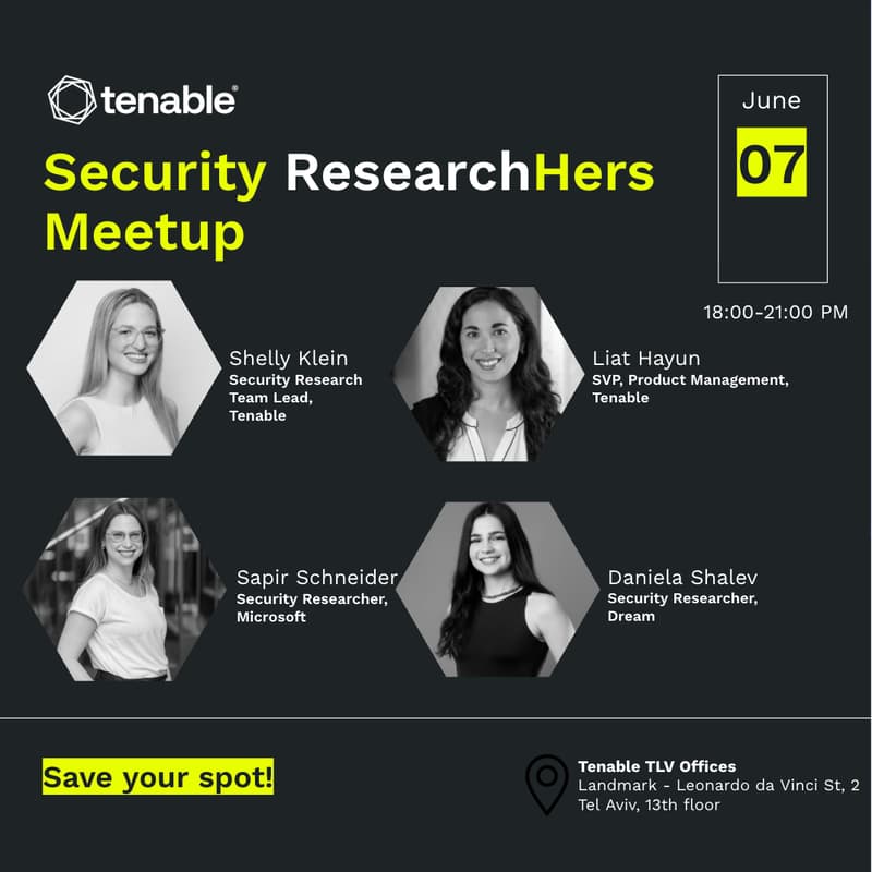 Cover Image for Security ResearchHERs Meetup & Tenable